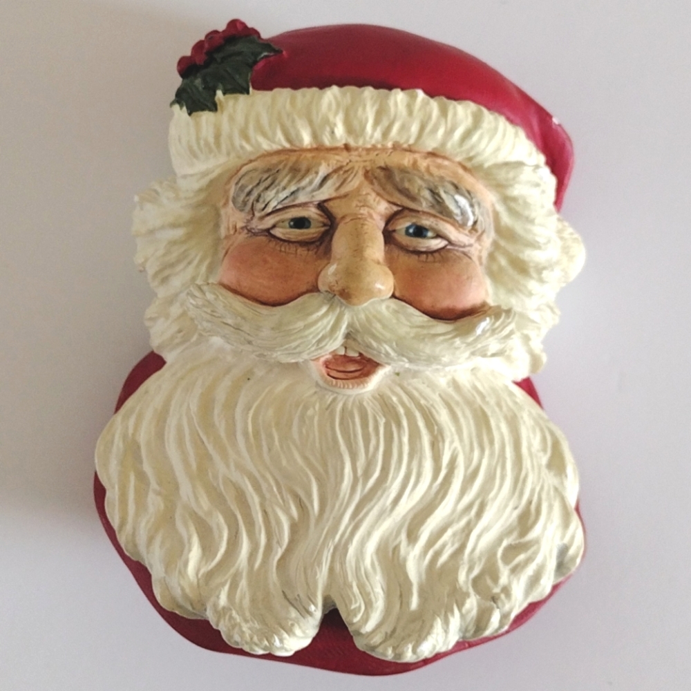 Bossons England Santa Claus Chalkware Wall Hanging Collectible 1995